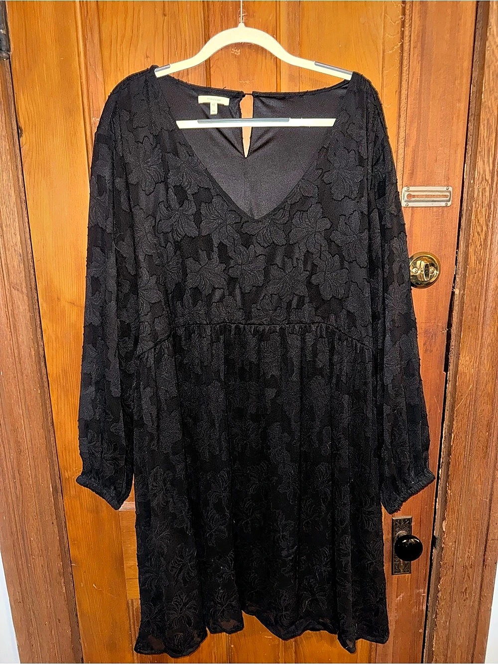 Maurice’s Black Floral Lace Midi Dress
